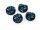 10 Cabochons "Eiskristalle" in türkis , 12 mm