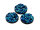4 Cabochons "Eiskristalle" in türkis , 20 mm