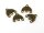 10 Verbinder im Blumen Design in antik Bronze