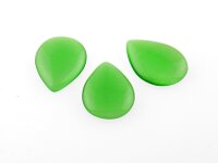 4 Cateye Cabochons als Tropfen in grün, 18 x 13 mm