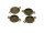 10 Fassungen als Verbinder für 12 mm Cabochons in Vintage bronze