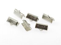 20 Bandklemmen in antik silberfarben, 13 mm