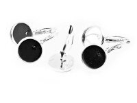 6 Brisuren in silberfarben für 12 mm Cabochons