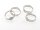 10 Ringrohlinge in silber platiniert mit Klebepad