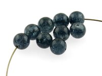 10 Crackle Glasperlen in grau, 12 mm