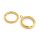 Glasmedaillon aus Edelstahl mit Schraubverschluss zum Befüllen in goldfarben 30 mm 1 Stück