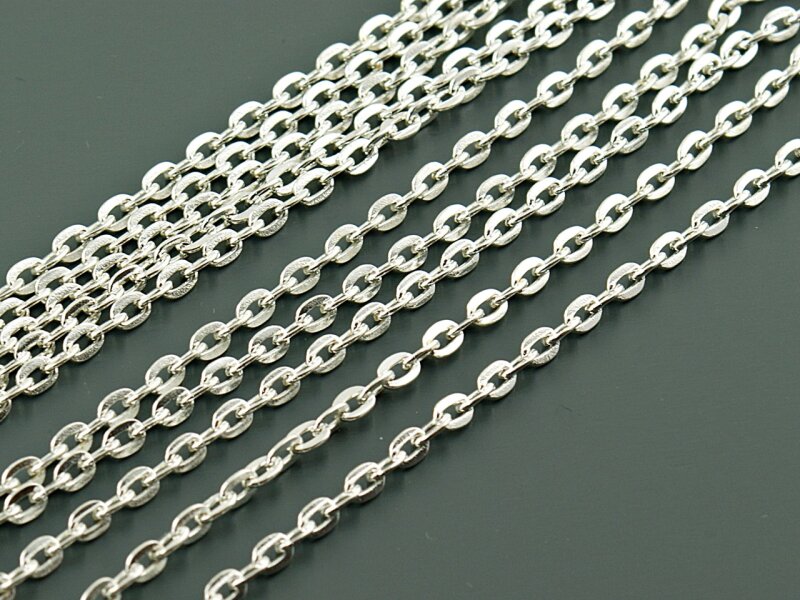 5 m Kette in silberfarben - Gliederkette