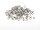 200 Binderinge in silber platiniert, 3 mm