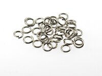 50 Binderinge in platinfarben, 6 mm