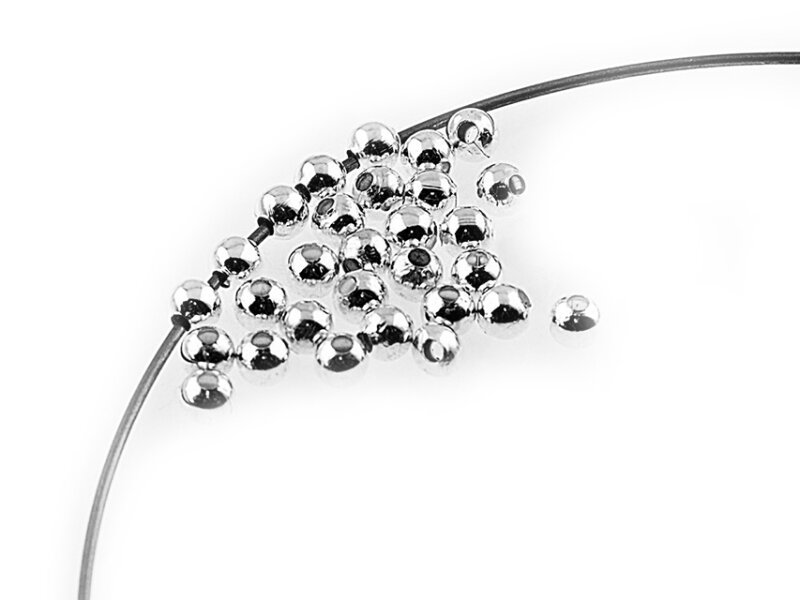 100 Zwischenperlen silberfarben, 4 mm