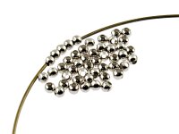 100 Zwischenperlen in silberfarben platiniert, 3 mm