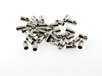 20 Endkappen in silberfarben platiniert für 2 mm...