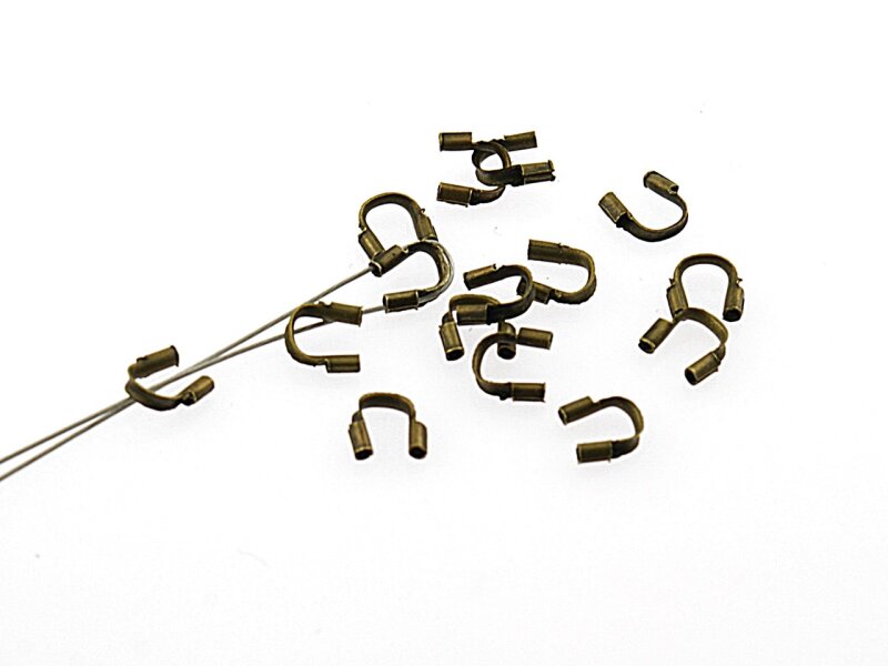 40 Drahtschützer in antik Bronze