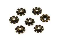 20 Perlkappen in vintage Bronze, 8 mm