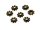 20 Perlkappen in vintage Bronze, 8 mm