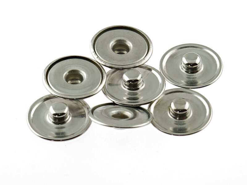 Chunks mit Klebepad für 16 mm Cabochons in silberfarben platiniert 6 Stück