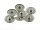Chunks mit Klebepad für 16 mm Cabochons in silberfarben platiniert 6 Stück