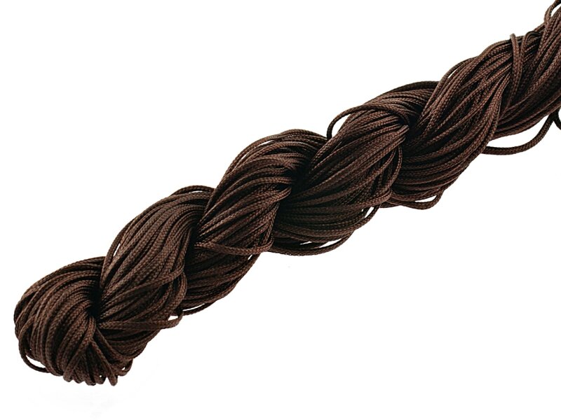 24 m Nylonband in dunkelbraun, 1 mm