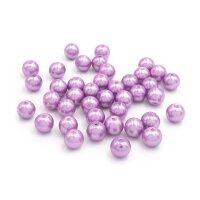40 Glaswachsperlen in lavendel, 8 mm
