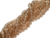 200 Crackle Glasperlen in hellbraun, 4 mm