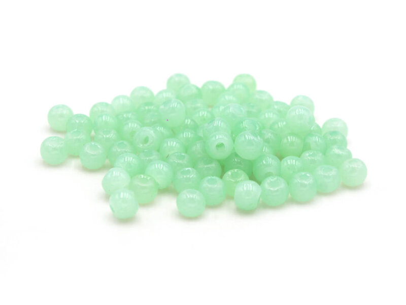 80 Jadeimitat Perlen in hellgrün, 4,5mm
