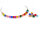 100 Crackle Glasperlen in bunt, 4 mm