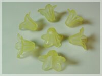 10 Blüten in gelb gefrostet, 18 mm