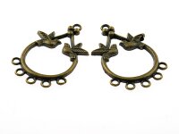4 Verteiler mit Tauben in antik Bronze