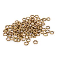 Biegeringe 5 mm – 100 Stück in dunklem Messing
