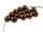 40 Glaswachsperlen in dunkelbraun, 10 mm
