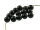 40 Glaswachsperlen in schwarz, 10 mm