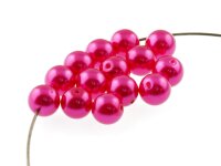 40 Glaswachsperlen in pink, 10 mm