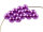 40 Glaswachsperlen in violett, 10 mm