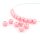 Glaswachsperlen 10 mm in Rosa rund 40 Stück Perlen zum Basteln