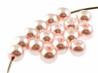 40 Glaswachsperlen in rosa, 8 mm