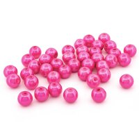 Glaswachsperlen Pink 8mm 40 Stück