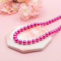Glaswachsperlen Pink 8mm 40 Stück