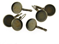 6 Brisuren in antik Bronze für 14 mm Cabochon