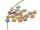100 bunte Perlen als Blumen, 6 mm