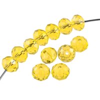 20 Glasschliffperlen in gelb, 8 mm