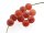 6 Crackleachatperlen in rot, 8 mm