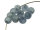 6 Silberfolienperlen gefrostet grau,10 mm