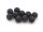 10 Lavasteinperlen in schwarz, 10 mm