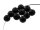 10 Lavasteinperlen in schwarz, 10 mm