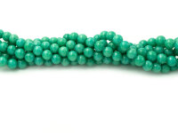 10 Perlen aus Jade in hellgrün 6 mm