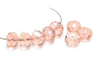 8 Glasschliffperlen in rosa, 12 mm