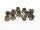 30 hohe Perlkappen in antik Bronze, 10 mm