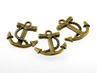 6 Anker in antik Bronze