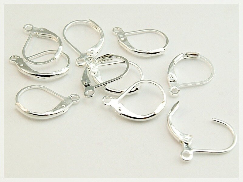10 Brisuren silberfarben Klappohrring