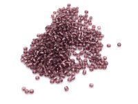 500 Rocailles Perlen in aubergine, 2 mm